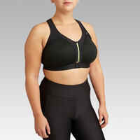 EASY ZIP RUNNING SPORTS BRA
BLACK