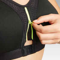 EASY ZIP RUNNING SPORTS BRA
BLACK