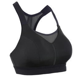 Top Sujetador Running Kalenji Ajustable Mujer Negro