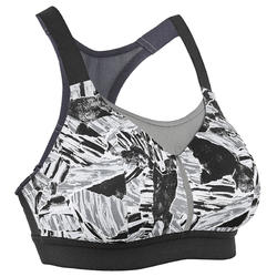 สปอร์ตบราใส่วิ่งของคาเลนจิ (Kalenji) แบบมีคัพปรับได้ (สีเทาลายพราง)