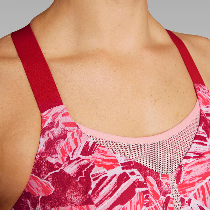 BRASSIERE DE RUNNING CONFORT
ROUGE ROSE CAMOUFLAGE