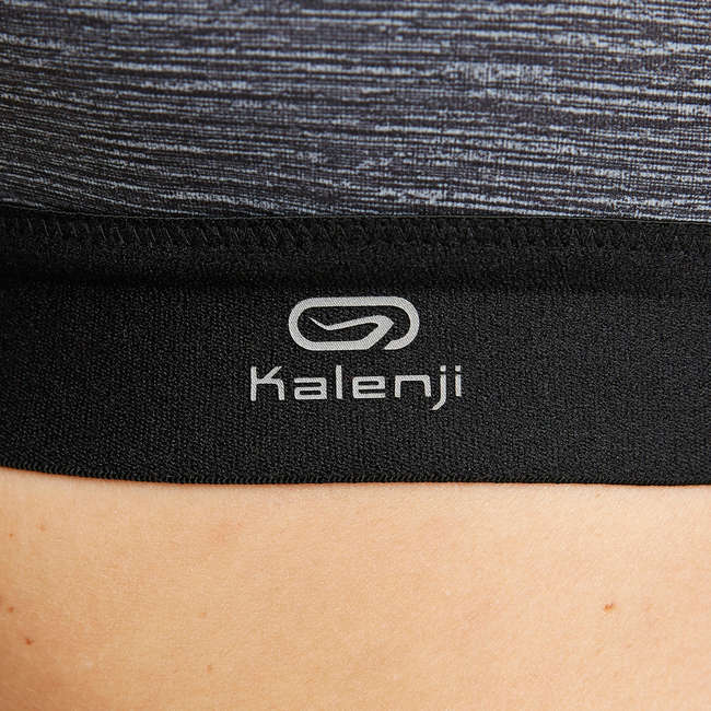 KALENJI COMFORT RUNNING SPORTS BRA MOTTLED GREY Decathlon