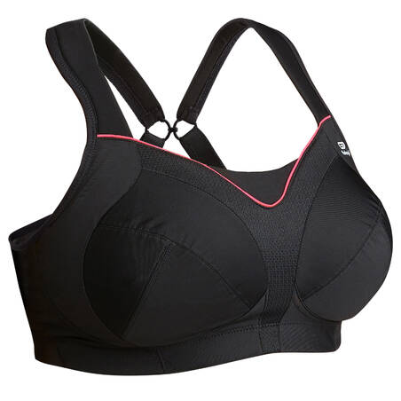 Women's High Support Adjustable Sports Bra with Cups - Pink