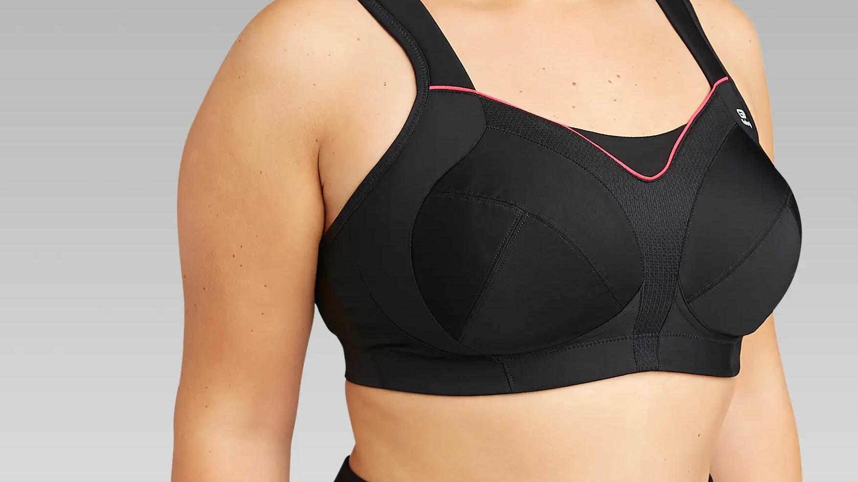 SOUTIEN-GORGE DE RUNNING GRANDES TAILLES NOIR LISERE