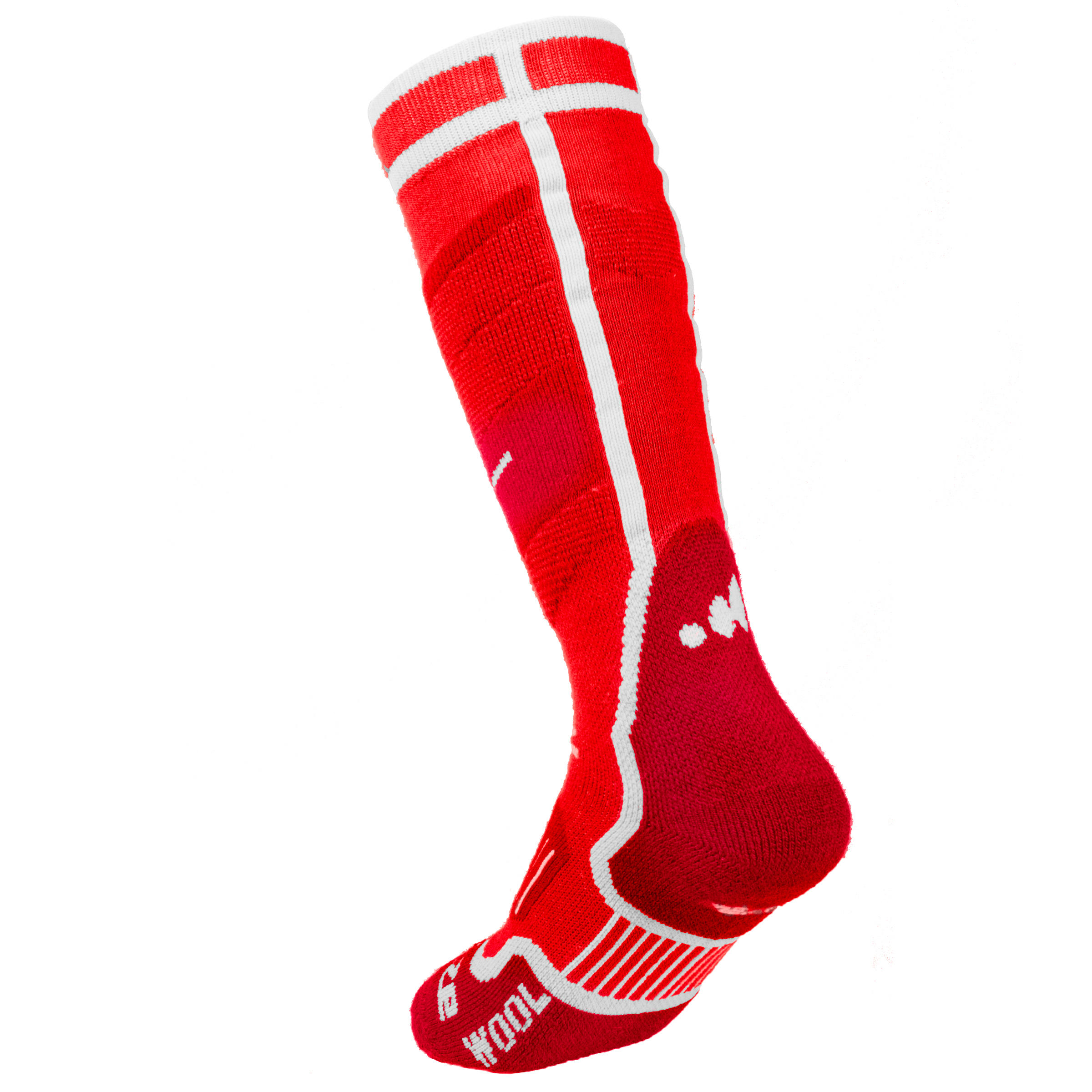 300 Children's Ski Socks - Red Maroon 3/7
