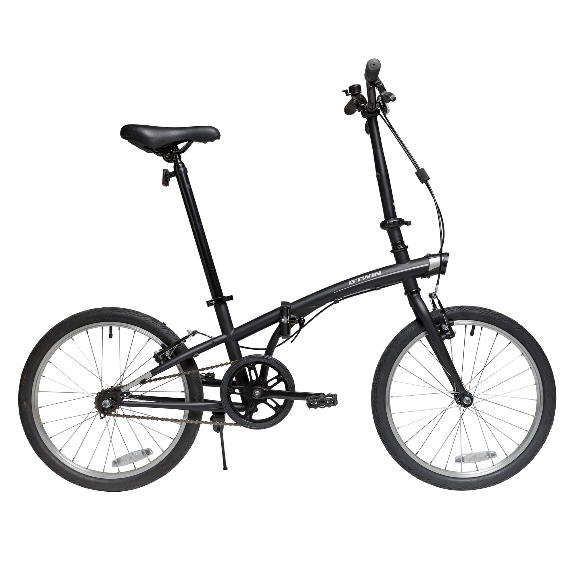B Twin Folding Bike Tilt 100 20 Black Btwin 8545022 