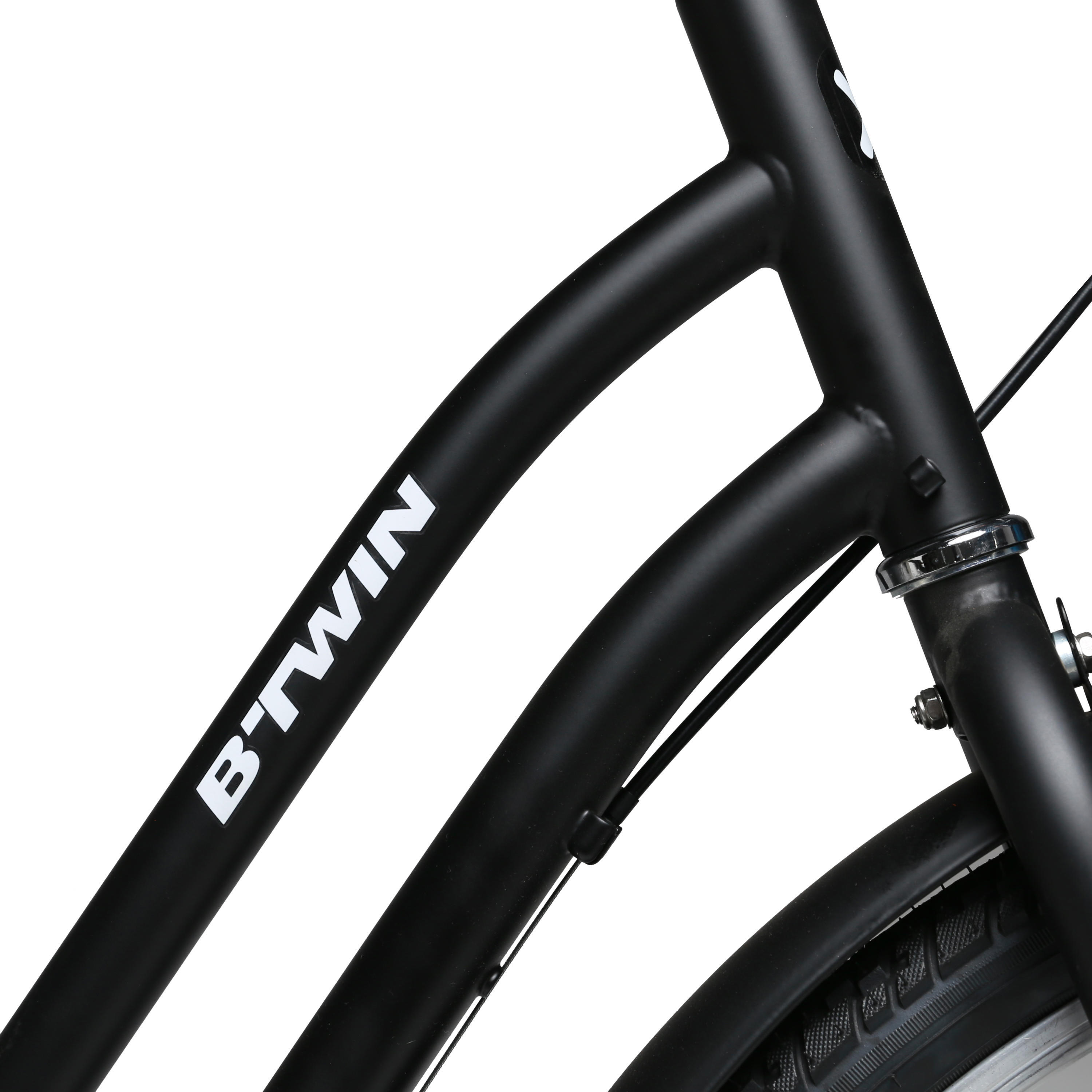 elops 100 low frame city bike black