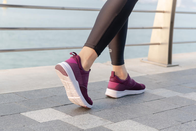 Women's Fitness Walking Shoes PW 160 Slip-on - purple