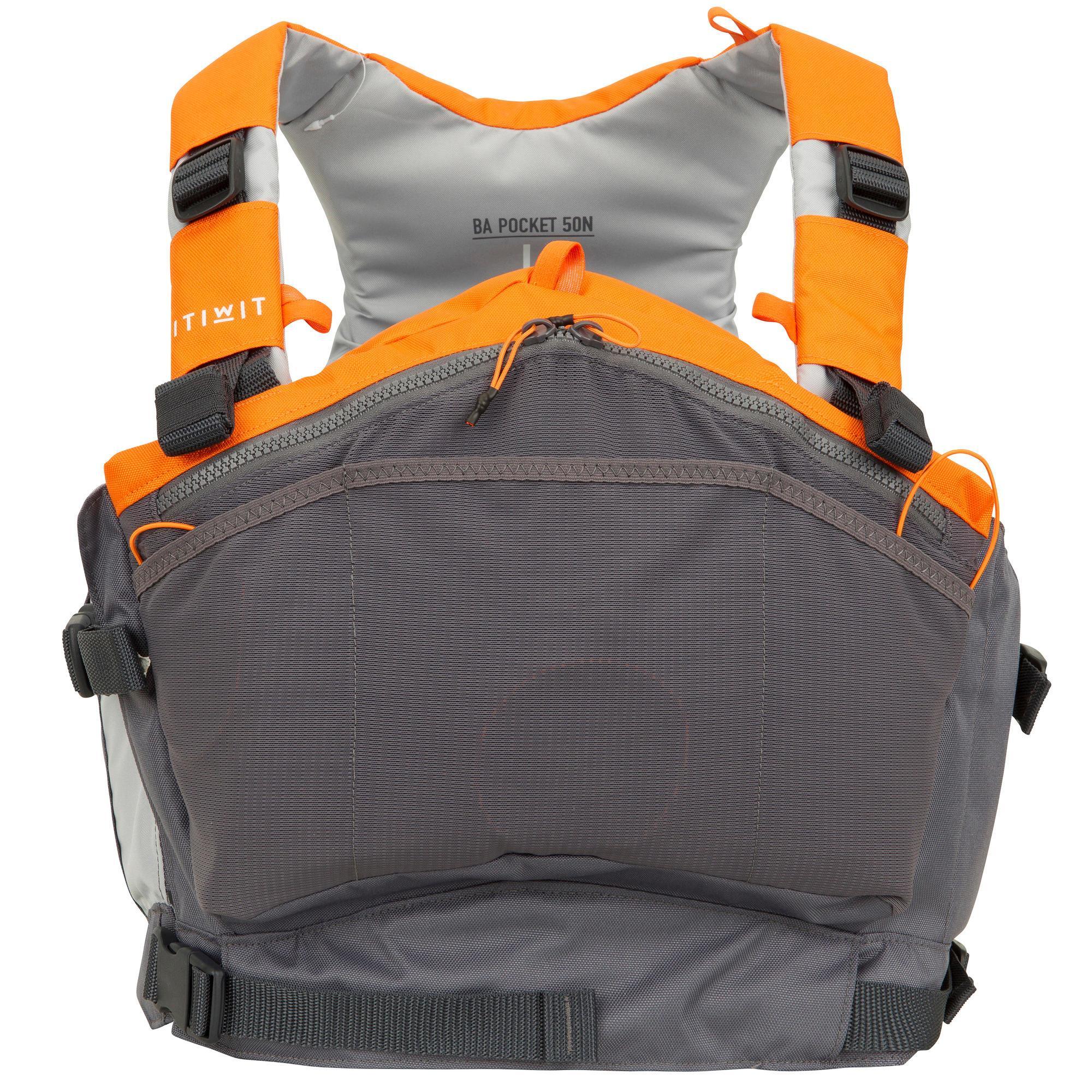 Gilet di aiuto al galleggiamento 50N Canoa Kayak e Stand up paddle con tasche