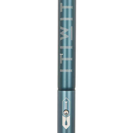 Sudedamas irklentės irklas, 3 dalių, reguliuojamo ilgio (170–220 cm), mėlynas