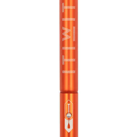 Sudedamas irklentės irklas, 3 dalių, reguliuojamo ilgio (170–220 cm), oranžinis