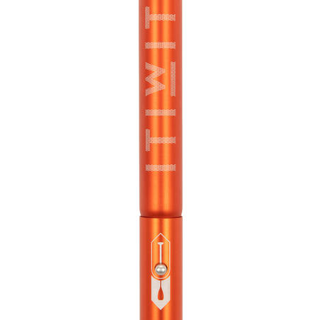 PAGAIE DE STAND UP PADDLE 100 DEMONTABLE REGLABLE 170-220 CM ORANGE 3 PARTIES