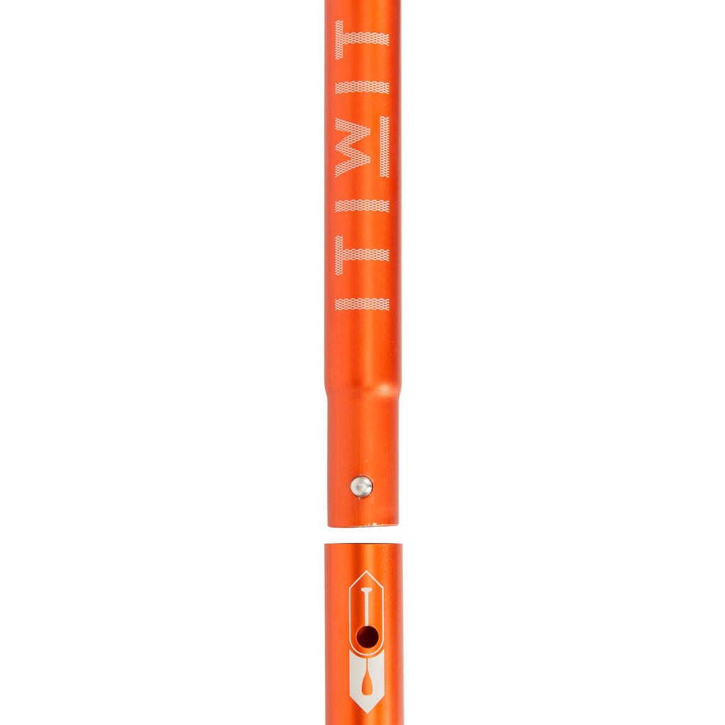 Pádlo na paddleboard 100 skladacie nastaviteľné 3 časti 170 – 220 cm oranžové