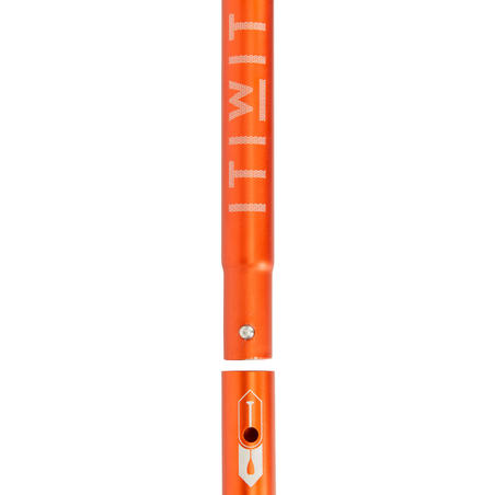 PAGAIE DE STAND UP PADDLE 100 DEMONTABLE REGLABLE 170-220 CM ORANGE 3 PARTIES