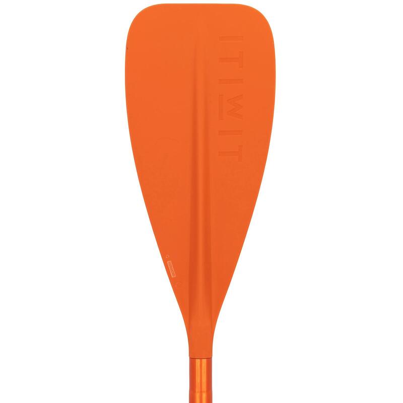 PAGAIE DE STAND UP PADDLE 100 REGLABLE 170-220 CM ORANGE 2 PARTIES