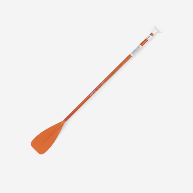 PAGAIE DE STAND UP PADDLE 100 REGLABLE 170-220 CM ORANGE 2 PARTIES