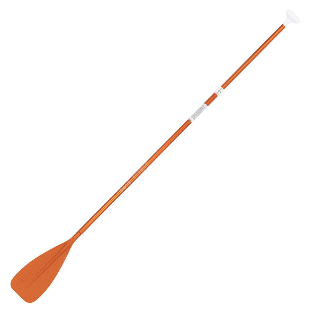 Oranžno prilagodljivo veslo za SUP desko 100 (170−220 cm) 
