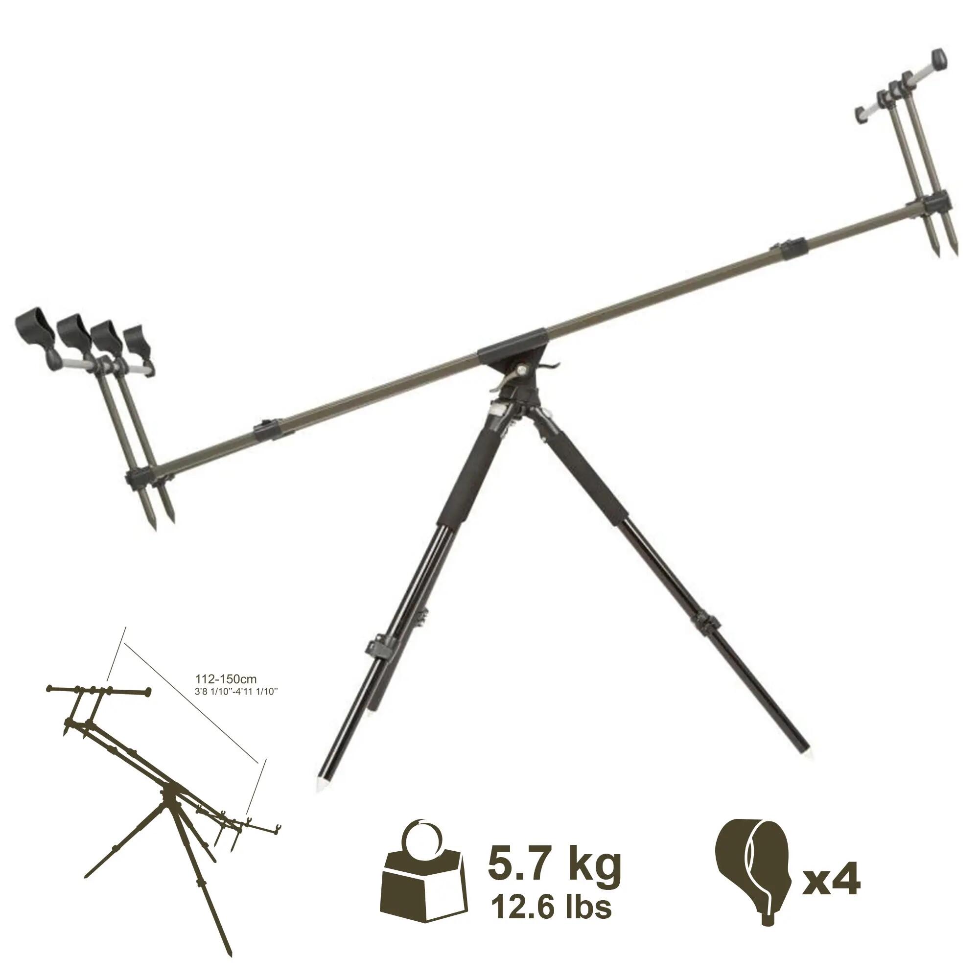 CONQUEST ROD POD 3/4 RODS carp fishing rod support 2/21