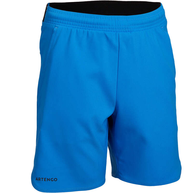 JUNIOR WARM APPAREL Squash - 500 Kids' Tennis Shorts - Blue ARTENGO - Squash Clothing