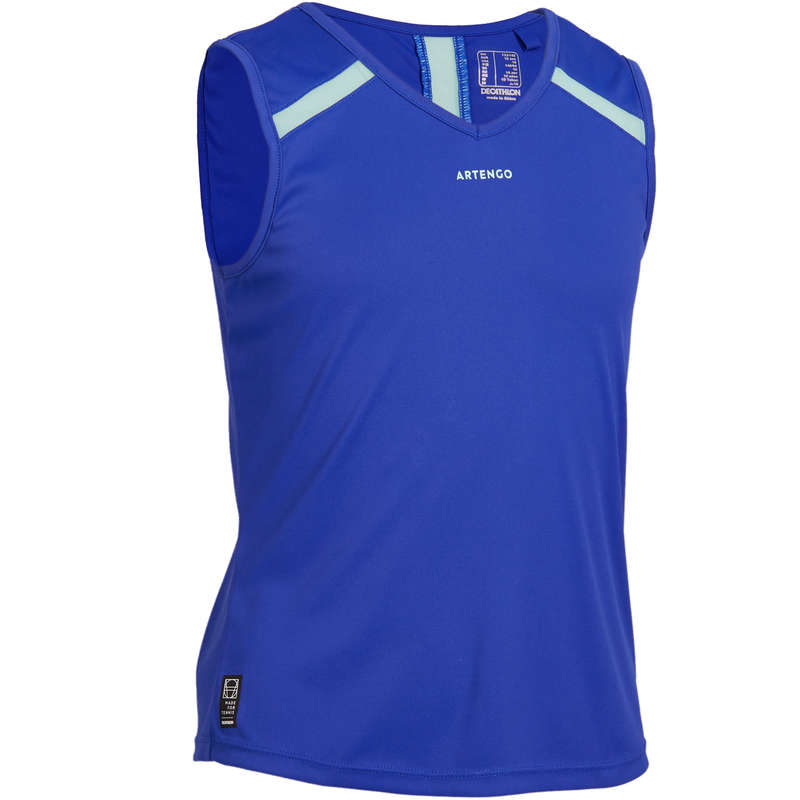 JUNIOR WARM APPAREL - 900 Girls' Tank Top - Blue ARTENGO