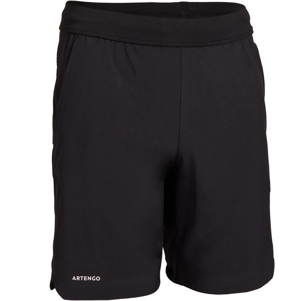Tennis-Shorts Kinder TSH900 schwarz