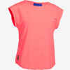 T-Shirt 500 Tennisshirt Kinder rosa