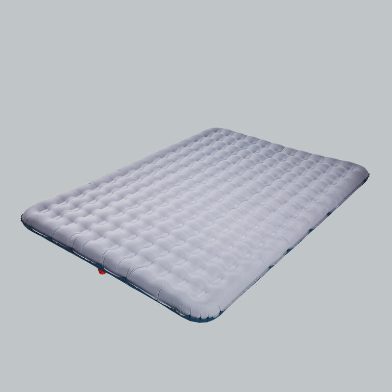 Inflatable camping mattress in grey