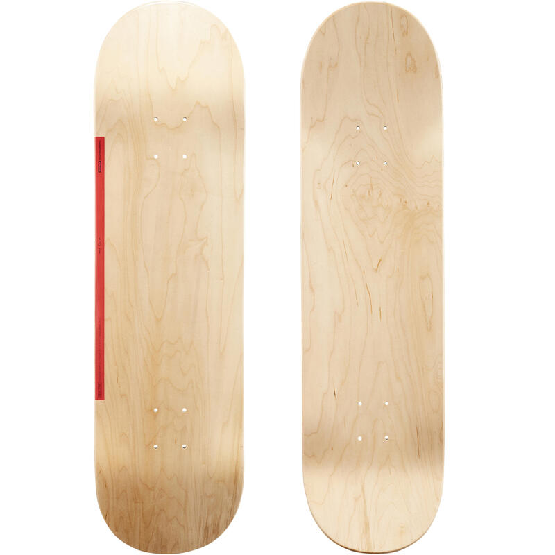 Skateboardová deska z javoru DK100 8,5" přírodní a červená 