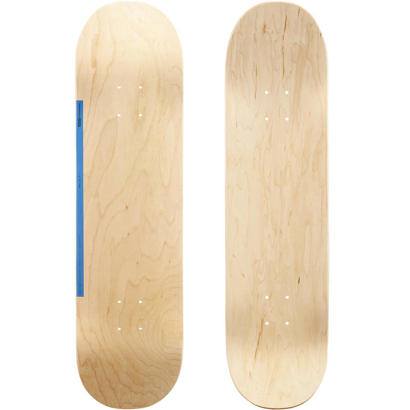 Maple Skateboard Deck DK100 8.25" - Wood/Blue