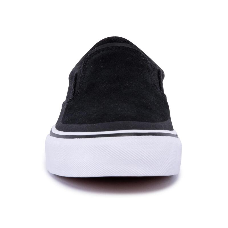 Zapatillas bajas Slip-On de skateboard adulto VULCA 500 negro / blanco