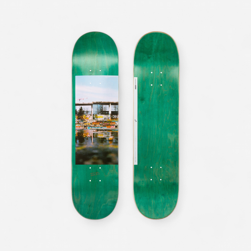 PLANCHE DE SKATE EN ERABLE DK120 GREETINGS TAILLE 7.75" COULEUR VERTE.
