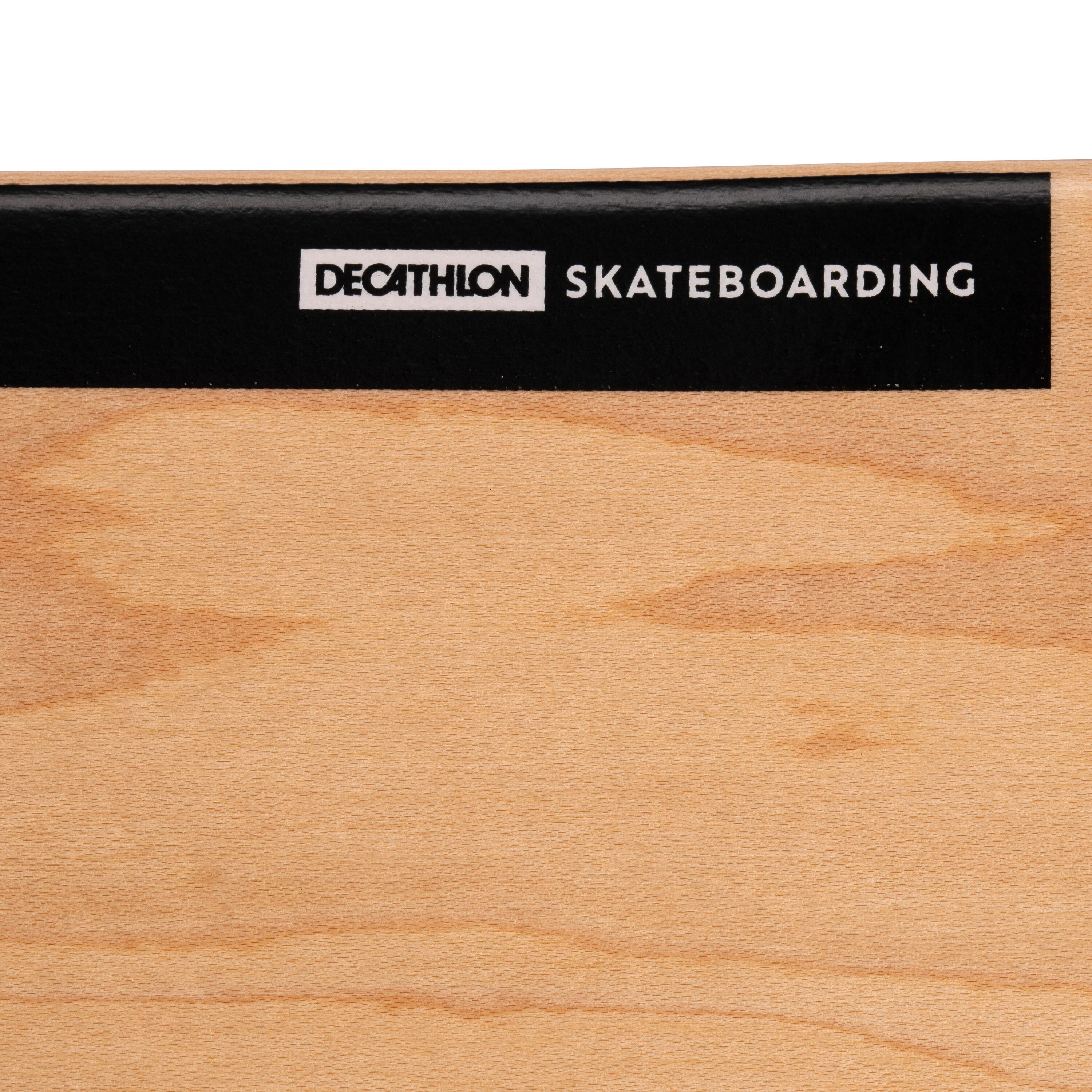 Maple Skateboard Deck DK100 8.75" - Wood/Black 6/8