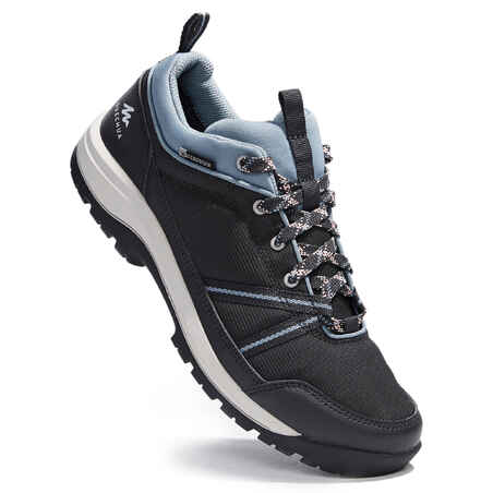 Sivi ženski vodoodporni pohodniški čevlji NH150 WP
