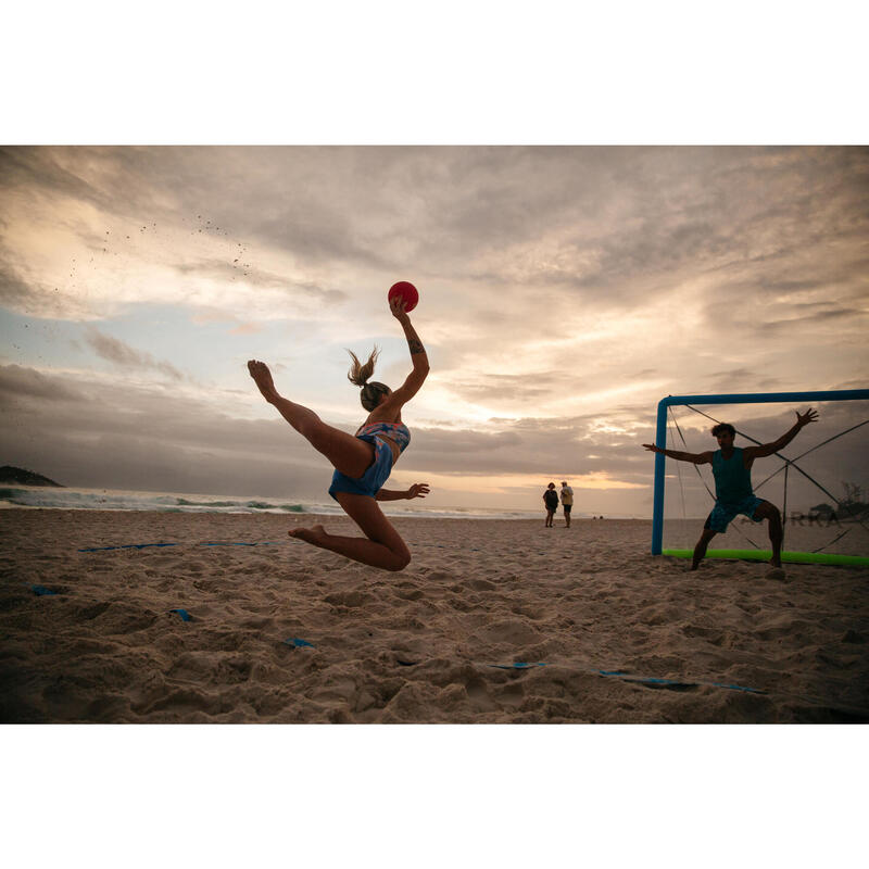 Opblaasbaar doel voor beachhandbal HIG500 blauw/geel