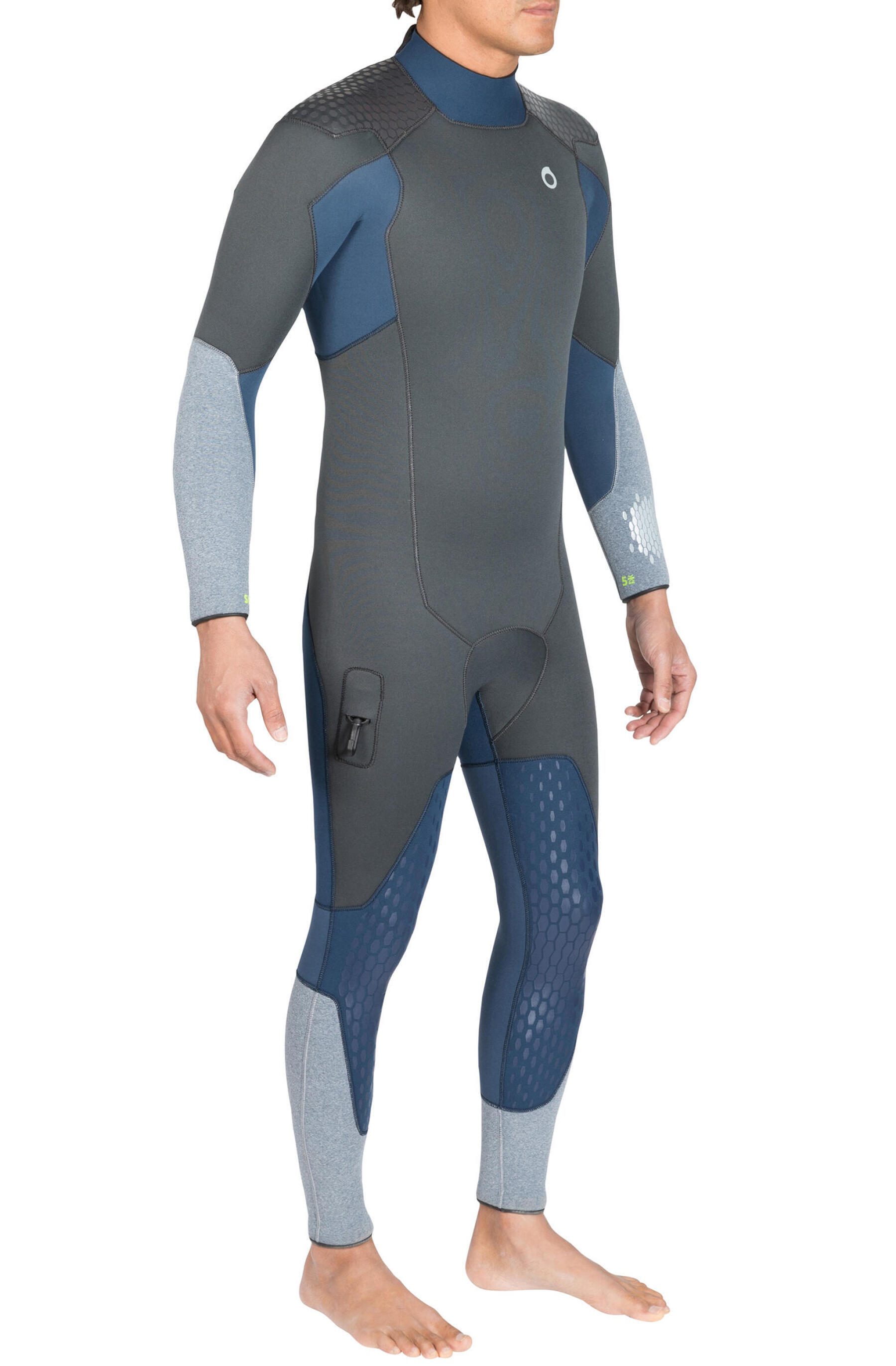 COMBINAISON DE PLONGÉE BOUTEILLE NEOPRENE SCD 500 5 MM HOMME FERMETURE DORSALE