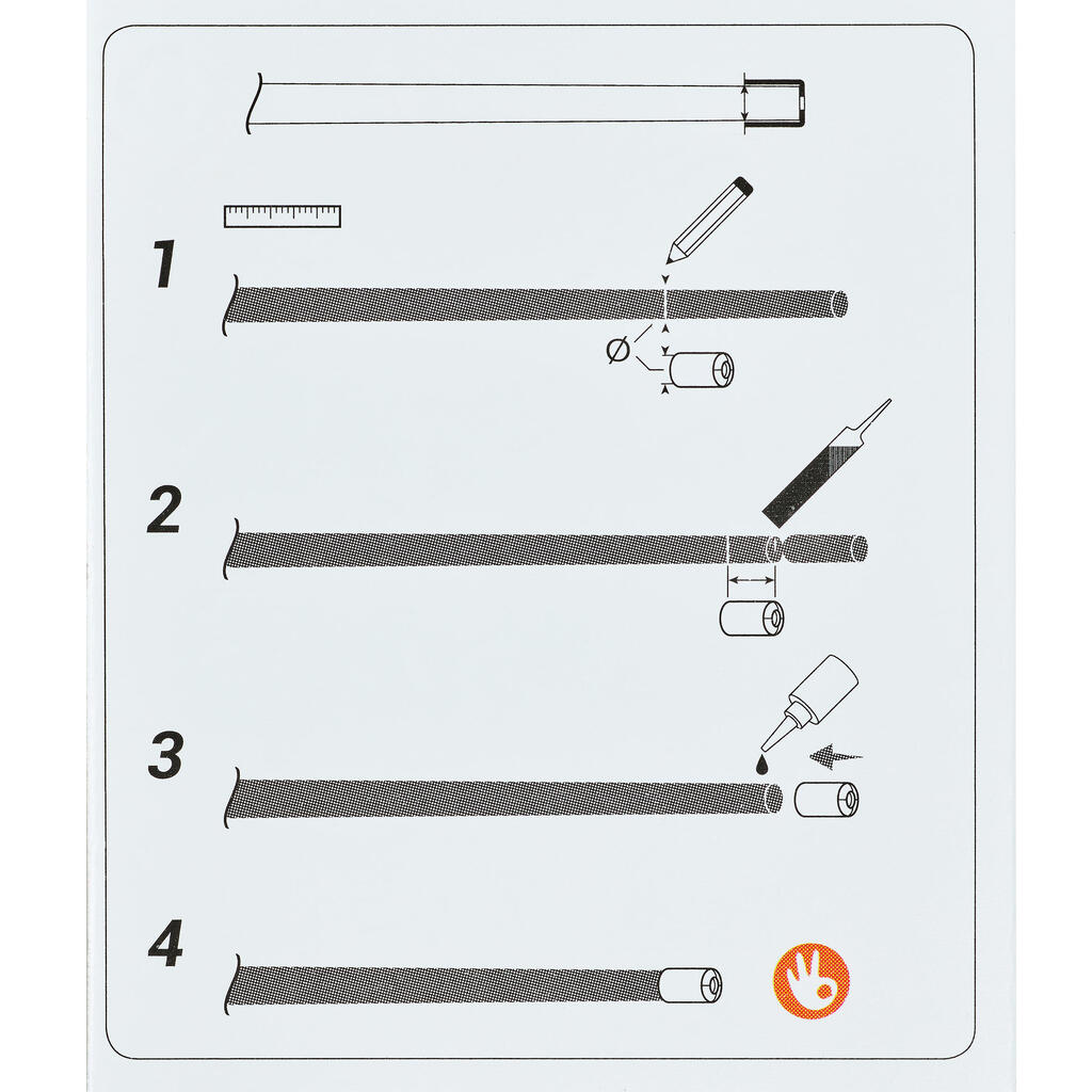 Hülsen Teflon Austrittsdurchmesser 3,7/4,7 mm weiß