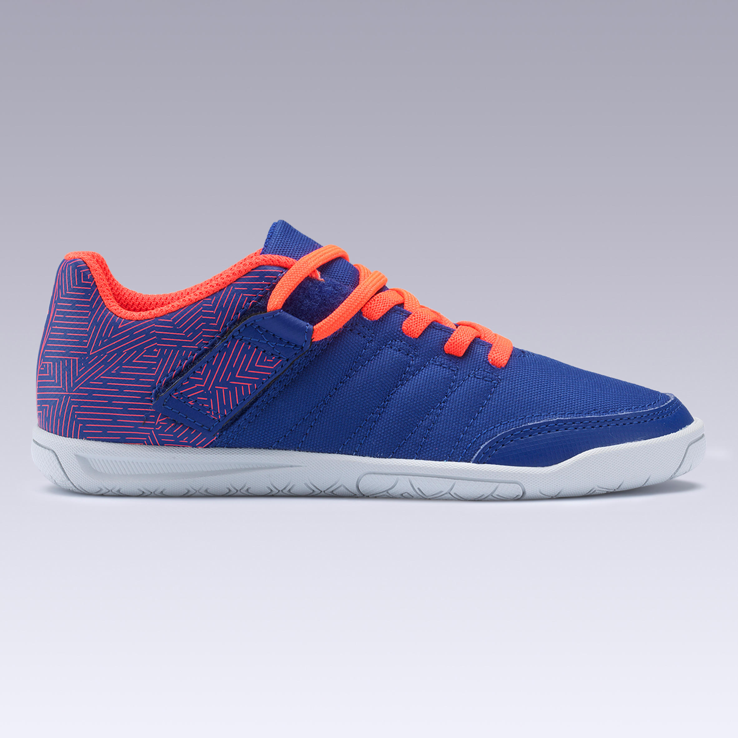 CLR 500 Kids' Rip-Tab Futsal Trainers - Blue/Orange 2/14
