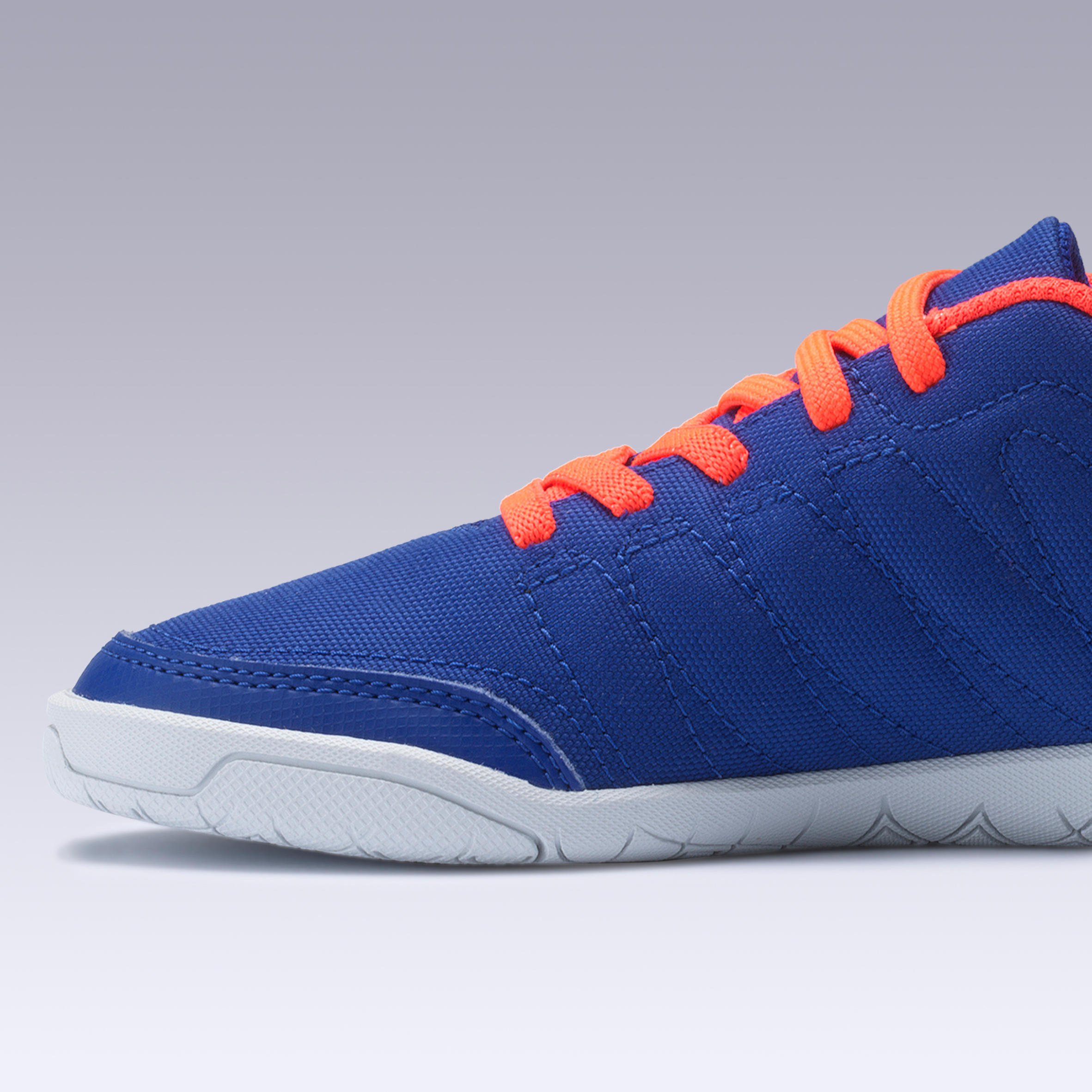 CLR 500 Kids' Rip-Tab Futsal Trainers - Blue/Orange 9/14