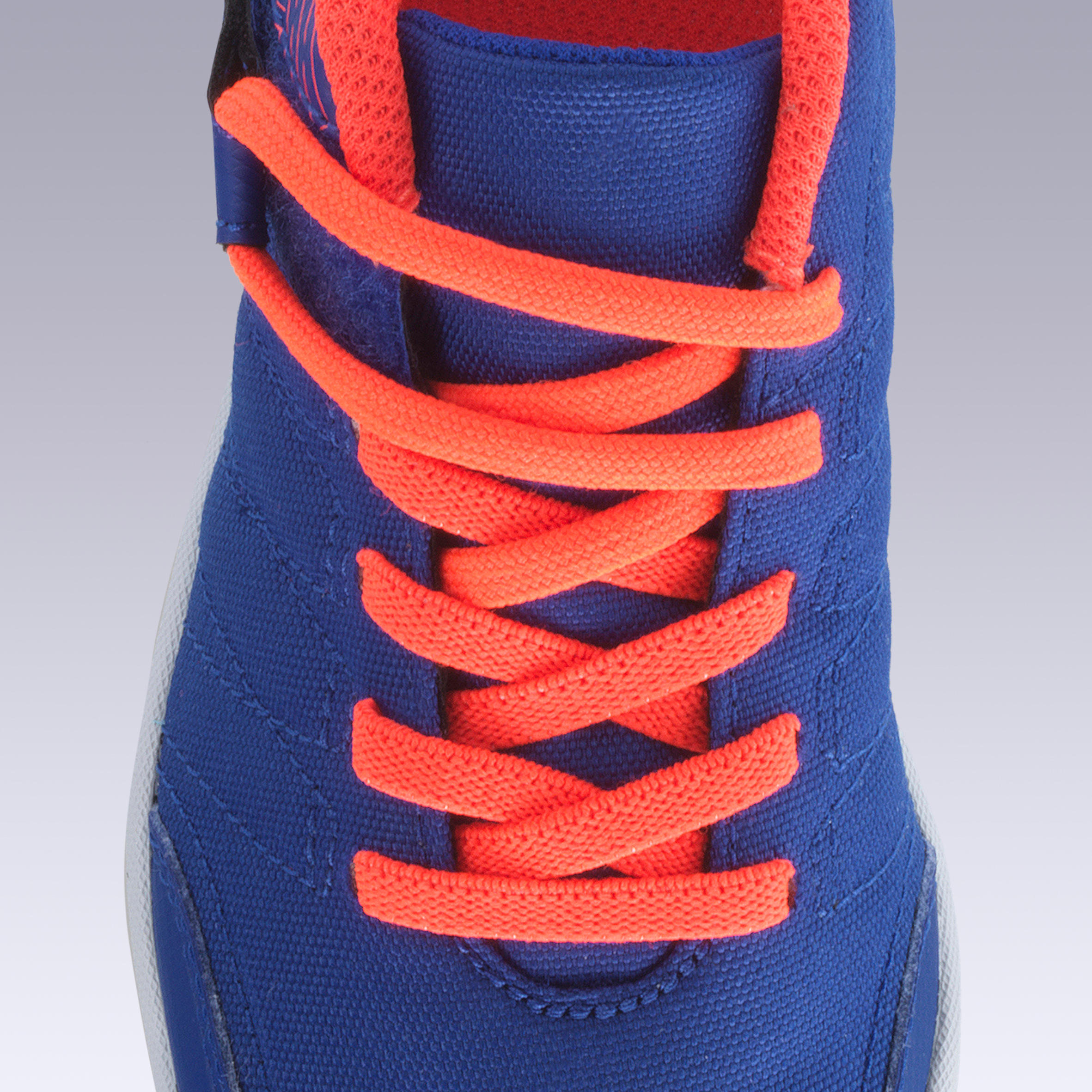 CLR 500 Kids' Rip-Tab Futsal Trainers - Blue/Orange 11/14