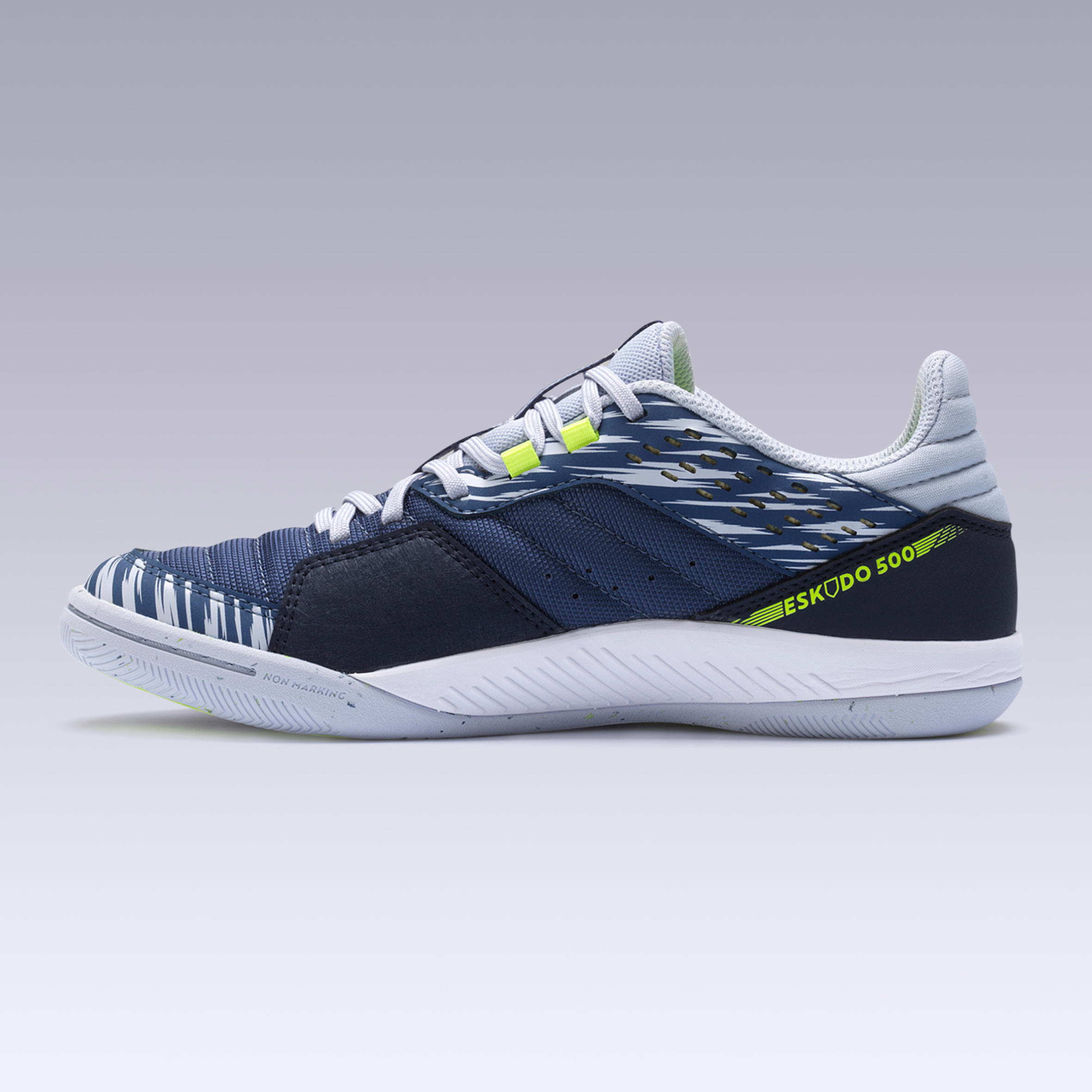 Eskudo 500 Kids' Futsal Trainers - Blue/Grey 6/12