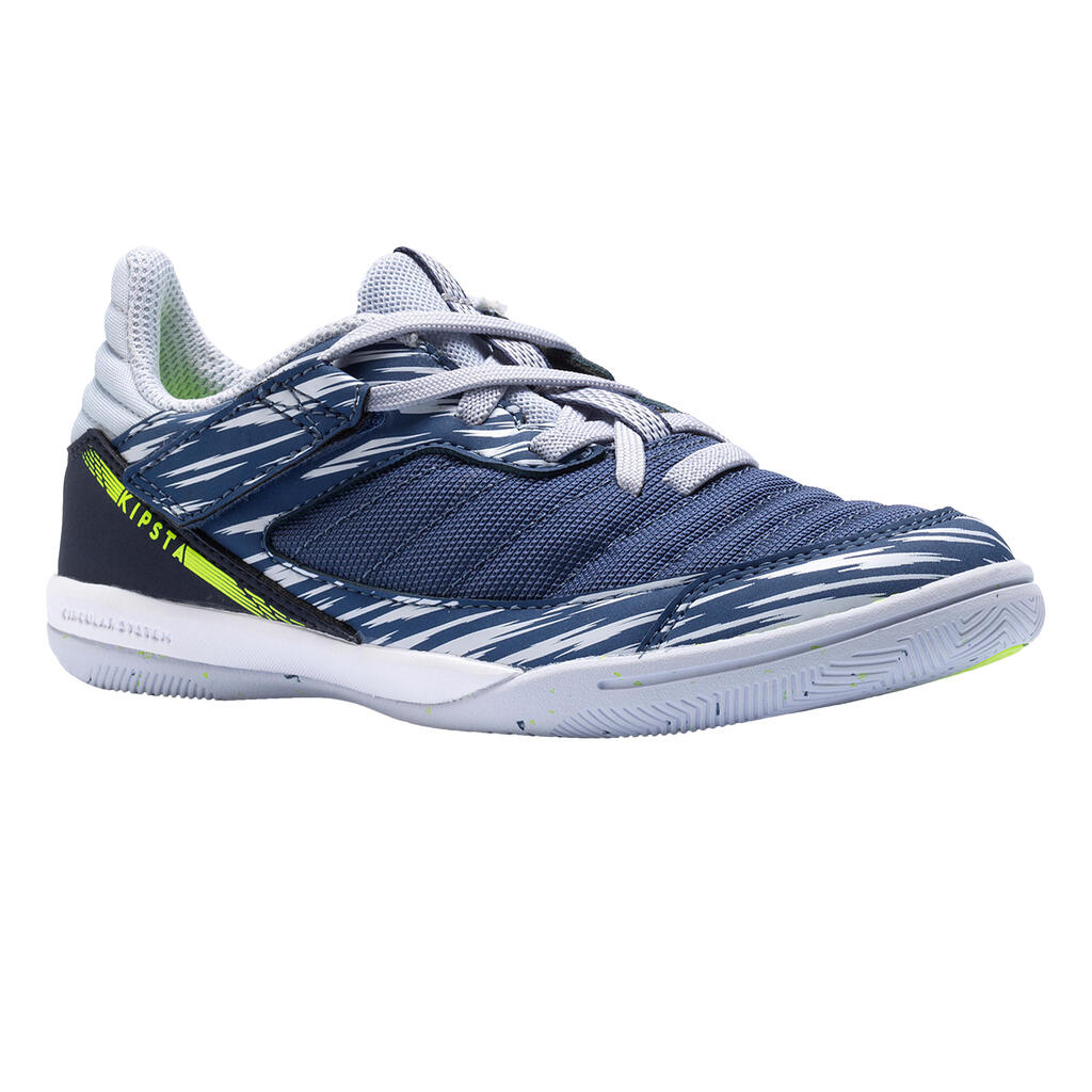 Hallenschuhe Eskudo 500 Futsal Kinder blau/grau