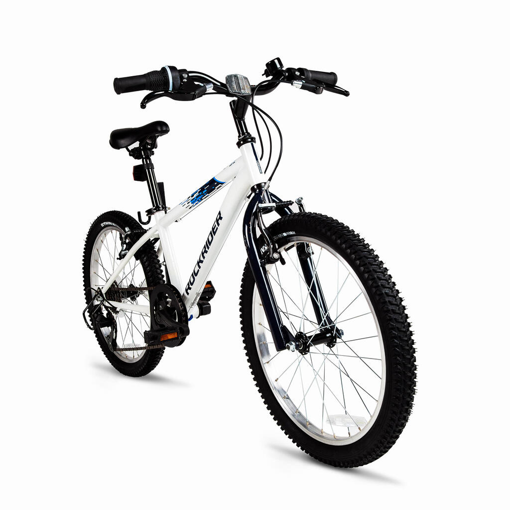 Bicicleta infantil 6 - 9 años rodada 20 blanco azul st 120