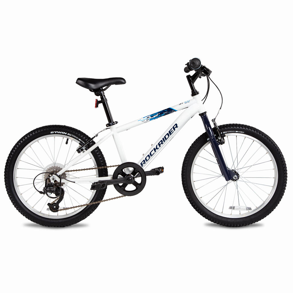 Bicicleta infantil 6 - 9 años rodada 20 blanco azul st 120