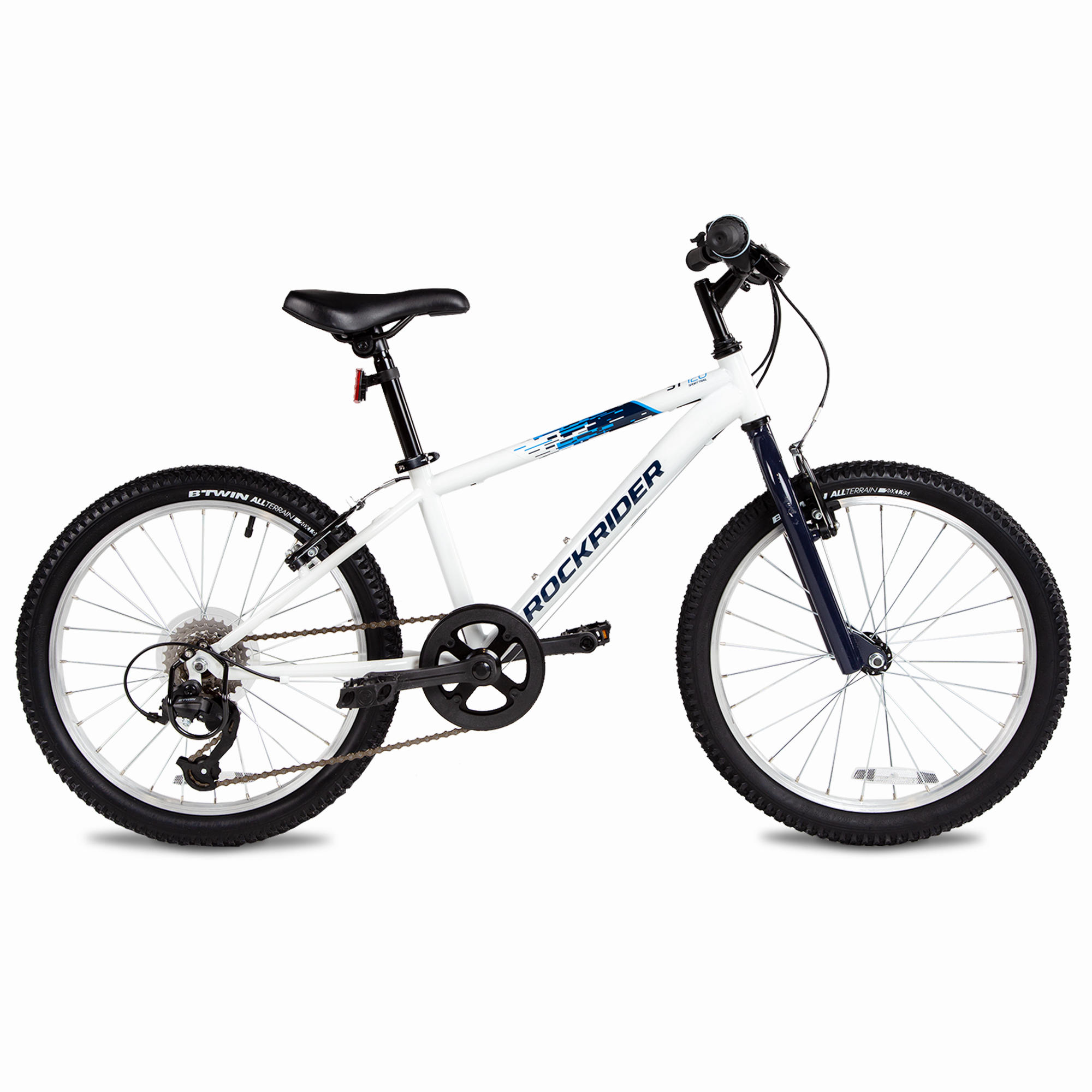 Kids Mountain bike ST 120 White Blue 20 inch 6 9 years