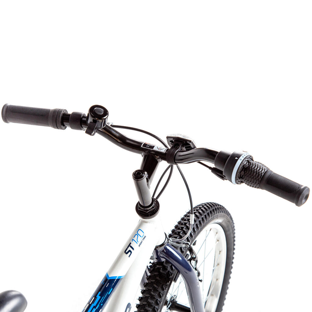 Bicicleta infantil 6 - 9 años rodada 20 blanco azul st 120