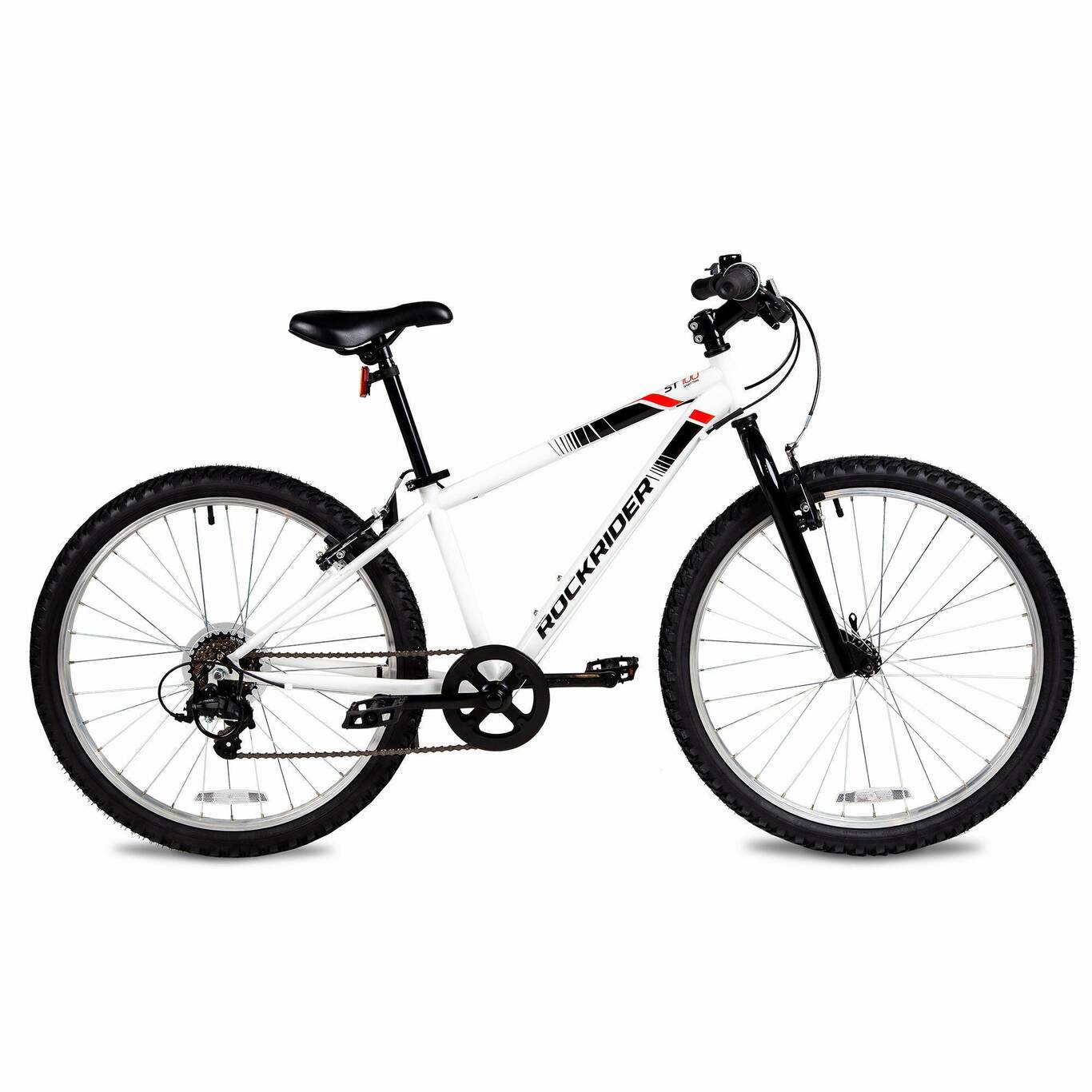 Kids Mountain Bike ST 100 White 24 inch 9-12 years