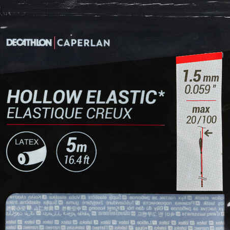 HOLLOW LATEX ELASTIC 1.5mm 5M PF-PA HE