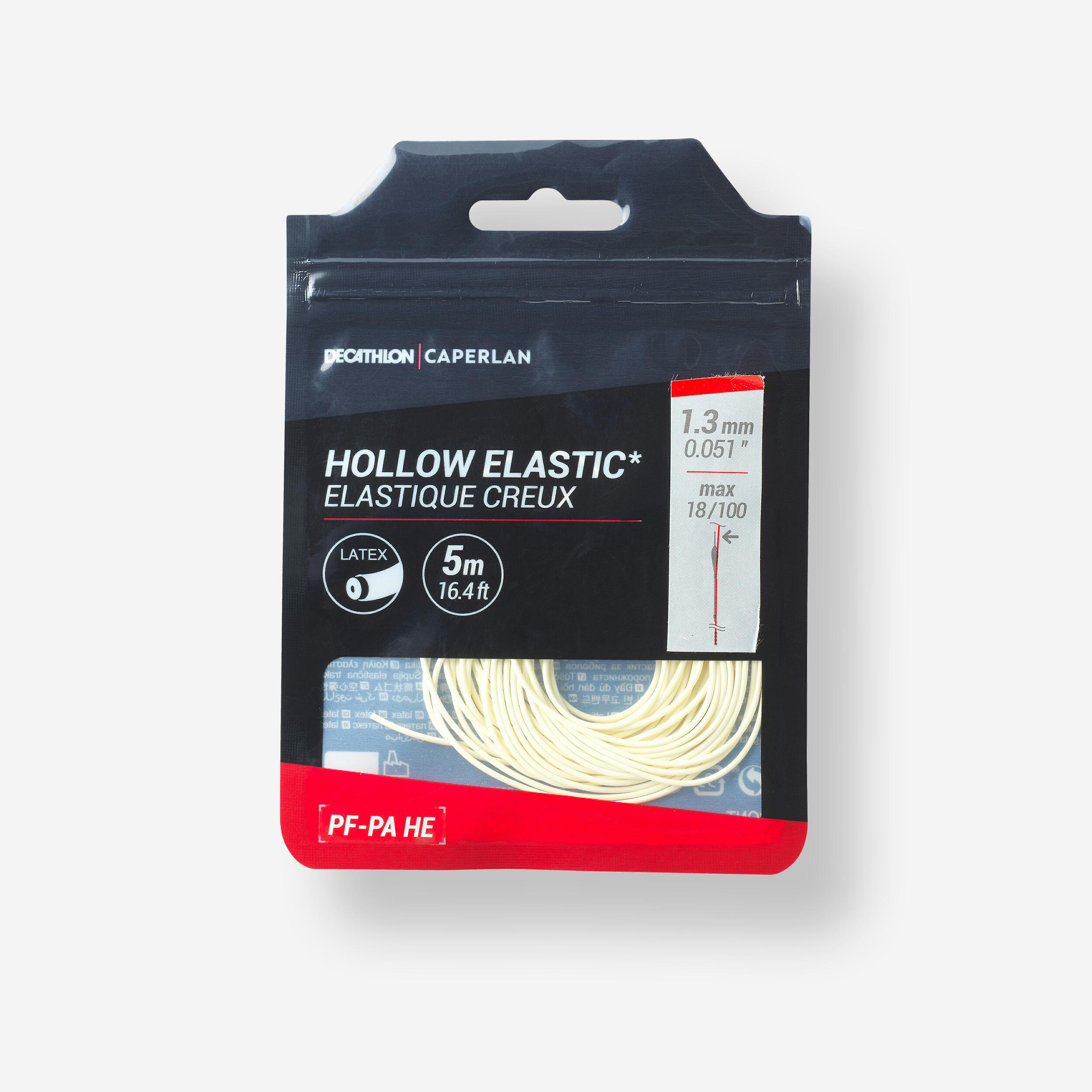 ELASTIQUE CREUX EN LATEX 1,3mm 5M PF-PA HE - Caperlan