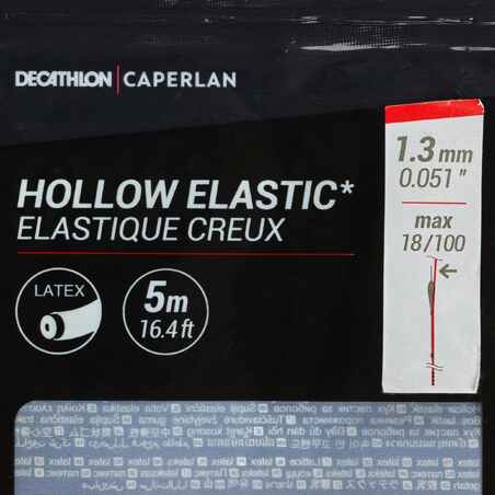 HOLLOW LATEX ELASTIC 1.3mm 5M PF-PA HE