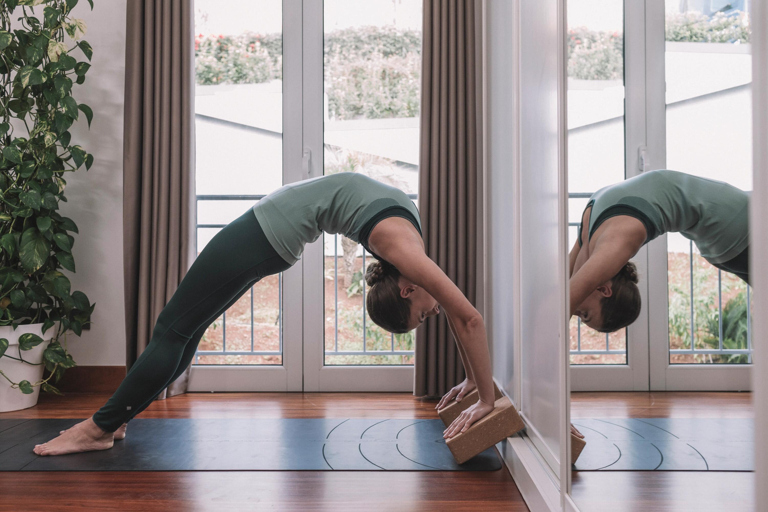 Reversible Dynamic Yoga Leggings - Dark Green/Lime Print 13/13